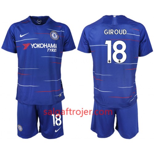 Chelsea Fodboldtrøjer GIROUD 18 Børn Hjemmebanesæt 2018/19 Kort ærmer Chelsea Fodboldtrøjer GIROUD 18 Børn Hjemmebanesæt 2018/19 Kort ærmer